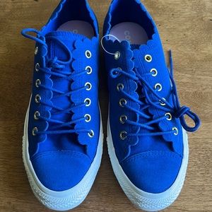 Converse blue suede sneakers